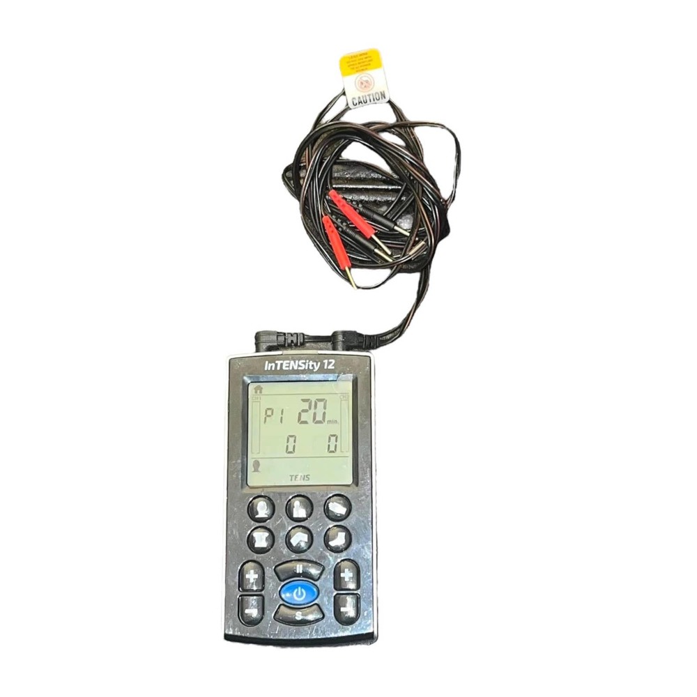 InTENSity 12 Digital TENS Unit Electrotherapy Device With 2 Electrode Lead Wires